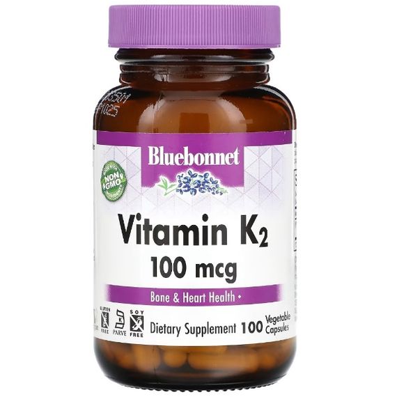 Витамин K Bluebonnet Nutrition Vitamin К2 100 mcg 100 Caps