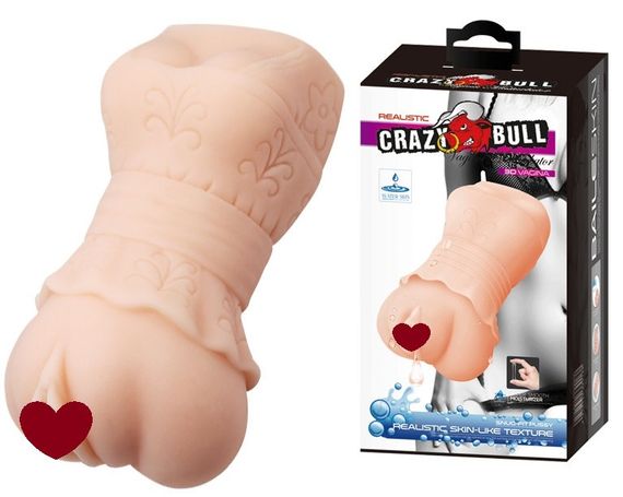 Мастурбатор вагина CRAZY BULL- Realistic 3D VAGINA Water lubricant, BM-009202K Sex Aura