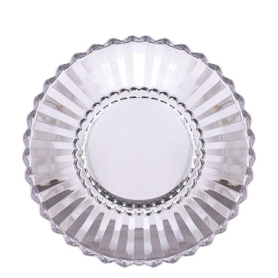 Сервировочное блюдо Ø 28 см прозрачное круглое для дома и кафе HP-YH-32