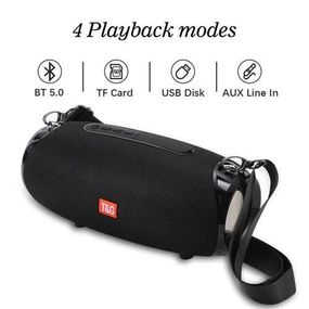 Портативная Bluetooth колонка TG534 SD IPX5 с ремешком. Цвет: черный