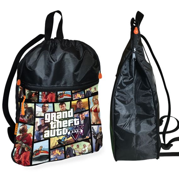 Рюкзак-мешок для школы GTA "Grand Theft Auto" детская сумка для обуви и спортивной одежды (01541)