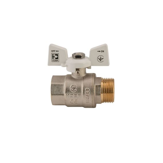 Кран шаровой KOER 3/4" ГШМ (KR.218.W) белый (KR0183) | Зображення 1