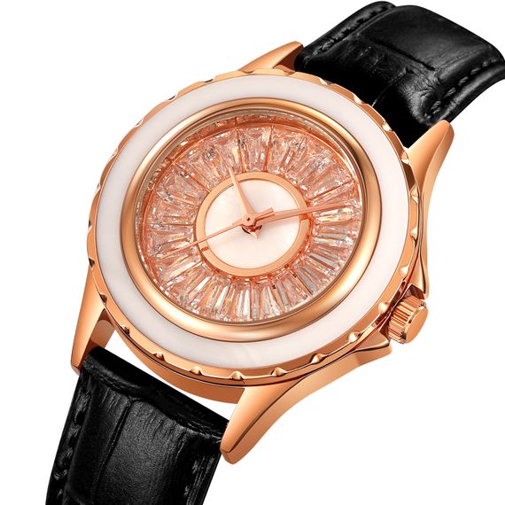 Класичний жіночий годинник Skmei 2172RGBK Rose Gold-Black | Зображення 1