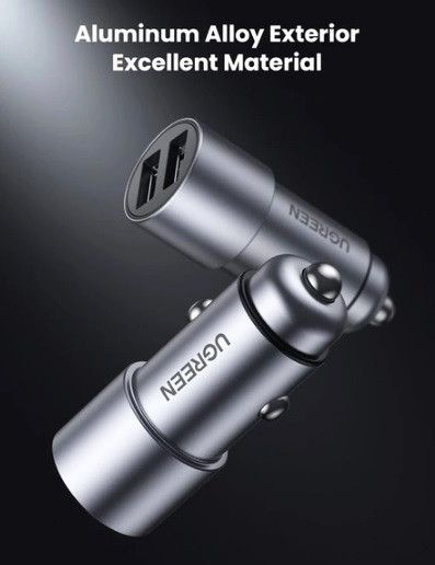 Автомобильное зарядное устройство Ugreen CD130 Dual USB Car Charger 24Вт 2.4A | Зображення 3