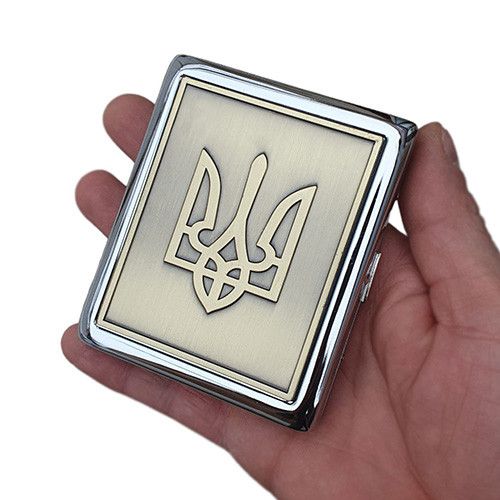 Металевий Футляр Без Запальнички "Герб України Тризуб" | Зображення 1