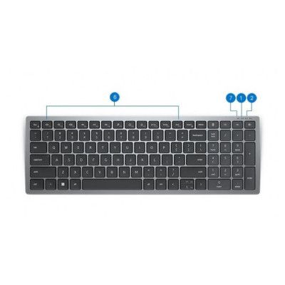 Клавиатура Dell Compact Multi-Device Wireless Keyboard KB740 RU (580-AKOZ) | Зображення 9