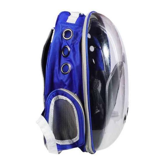 Рюкзак-переноска для животных прозрачный Синий