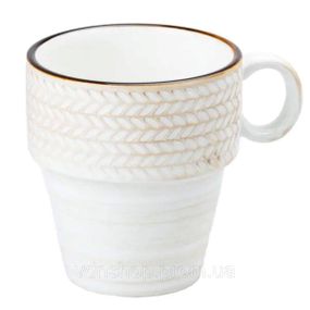 Чашка фарфоровая 350 мл кружка для кофе чая Белая HP23384