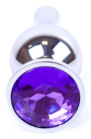 Анальний затор Boss Series - Jewellery Silver BUTT PLUG Purple, BS6400079 Sex Aura | Зображення 1
