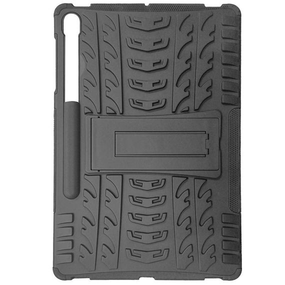 TPU+PC чохол Protector Stand для Samsung Galaxy Tab S9 / S9 FE / S10 FE (Pen slot) Black | Зображення 3