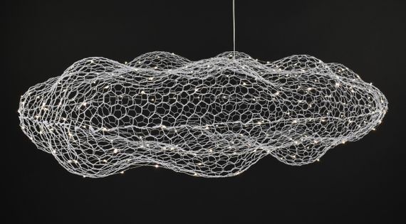 Люстра світлодіодна підвісна LED світильник для квартири на стелю лед 27664 Білий 25-200х45х100 см. | Зображення 3