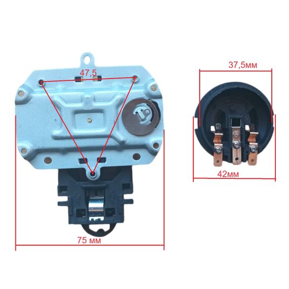 Контактная группа, 13А 250V Т125 (верх-низ) для электрочайников | Зображення 2