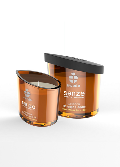 Массажная свеча Senze SWEDE Seduction, с ароматом гвоздики, апельсина и лаванды, 150 мл Sex Aura | Зображення 1