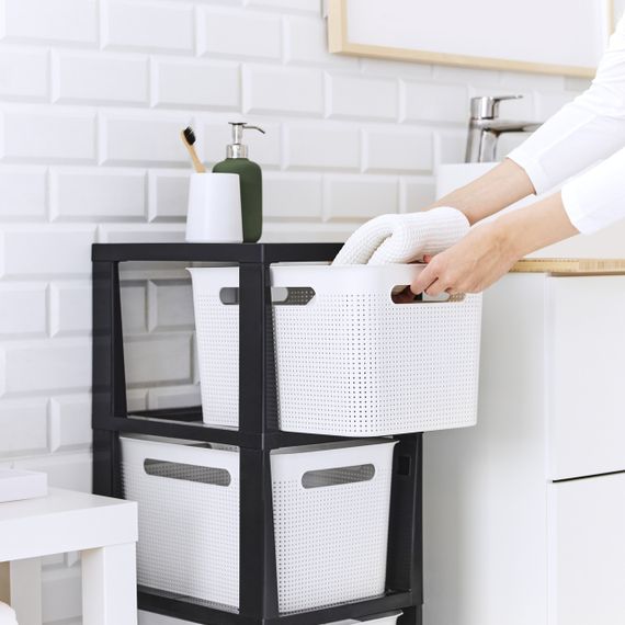 Комод пластиковий на 3 ящики Rotho (Рото) Brisen (10497) Біло-сірий | Зображення 3