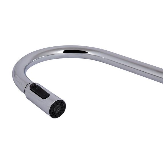 Смеситель для кухни Qtap Rozcesti с выдвижным изливом с подключением для питьевой воды QTROZ366CRM45938 Chrome | Зображення 4