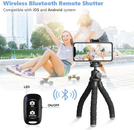 Штатив для мобільного телефона UBeesize, мініштатив для мобільного телефона з пультом дистанційного керування | Зображення 5