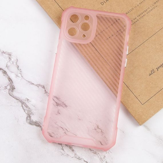 Чехол TPU Ease Carbon color series для Apple iPhone 11 Pro (5.8") Силикон, Розовый / Прозрачный | Зображення 2