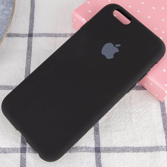 Чохол Silicone Case Full Protective (AA) для Apple iPhone 6/6s (4.7") Чорний / Black | Зображення 1