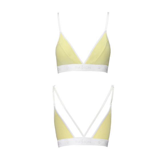 Спортивный топ с двойными бретелями Passion PS007 TOP M, yellow | Зображення 3