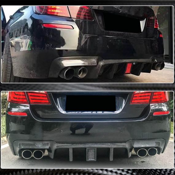 Дифузор заднього бампера V2 (для F10 M-Sport, Карбон) для BMW 5 серія F-10/11/07 2010-2016 рр | Зображення 4