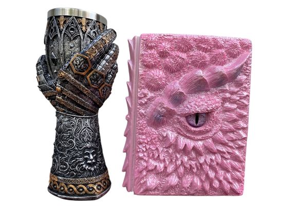 Подарунковий набір Келих 3D Рука з Левом і Блокнот 3D «Дракон Єдинорога»