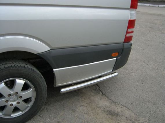 Боковые трубы за задним колесом (2 шт, нерж) ExtraLong база, 70мм для Mercedes Sprinter 2006-2018 гг | Зображення 4