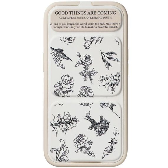 Чехол TPU Panel Stand для Apple iPhone 16 Pro Max (6.9") Floral Sketch