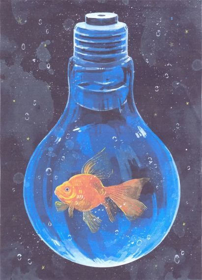 Набір для вишивання " Золота Рибка". AIDA 14CT, 40*50 cm, ШЁЛК.  БЕЗ нанесення на канву схеми. | Зображення 2