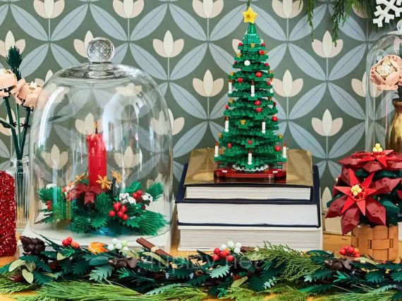 Праздничное украшение со свечой LEGO Декор для рождественского стола (40743) | Зображення 6