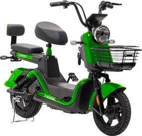 Электроскутер Crosser CR-2 800W 60V 24Ah, электровелосипед до 55 км/ч, графеновый аккумулятор, 2 места Зеленый