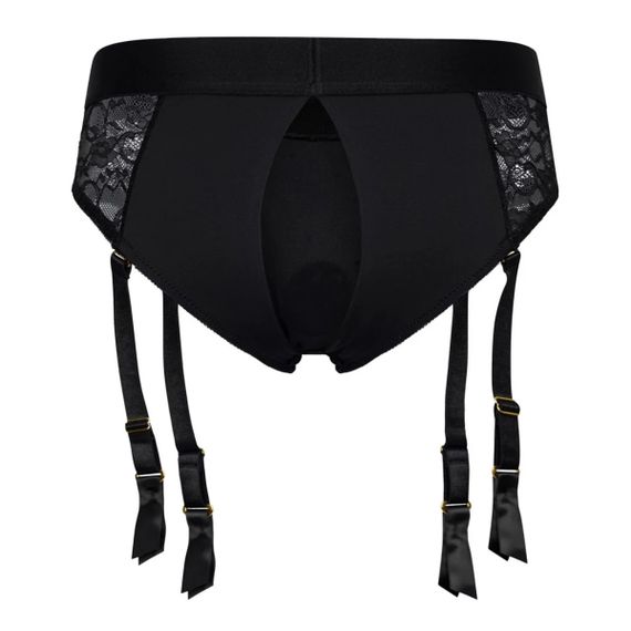 Страпон із трусиками-підв'язками Dream Toys Bold Reva, чорний, розмір S Sex Aura | Зображення 6