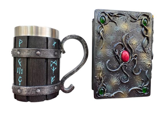 Подарунковий набір Кухоль 3D Скандинавські Руни та Блокнот 3D «Лісовий Грімуар Лиси» | Зображення 1