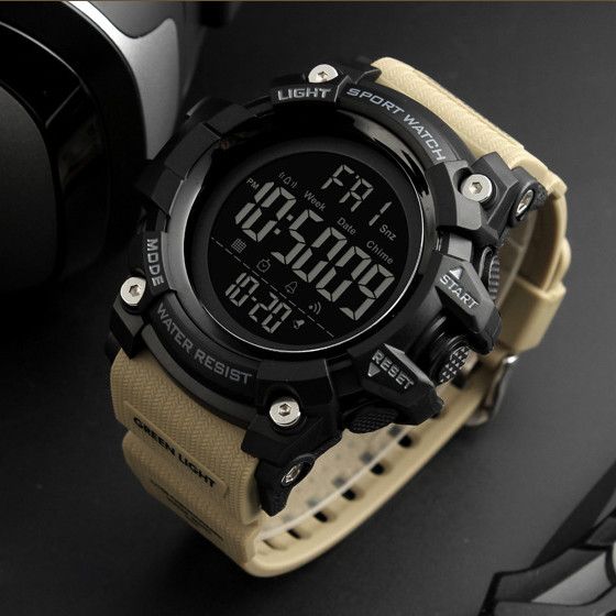 Годинник S2kmei 1384 Black-Khaki Wrisband | Зображення 2