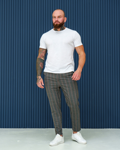 Брюки змейка антрацит серо-рыжий S M | Зображення 4