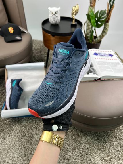 Мужские кроссовки HOKA Clifton 8 Navy White Динаміка твого стилю весна / літо / осінь A4149 44 | Зображення 3