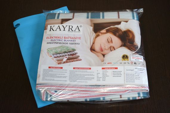 Електропростирадло 120*160 см Kayra з терморегулятором, Синє | Зображення 3