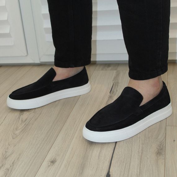 Чорні лофери з натуральної замші 40 розмір | Зображення 4