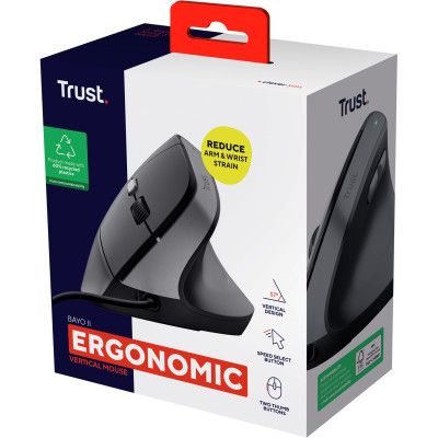 Мышка Trust Bayo II Ergonomic USB Black (25144) | Зображення 1