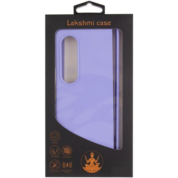 Чохол Foldables Silicone Cover Lakshmi (AAA) для Samsung Galaxy Z Fold4 Білий / White Бузковий / Dasheen | Зображення 3