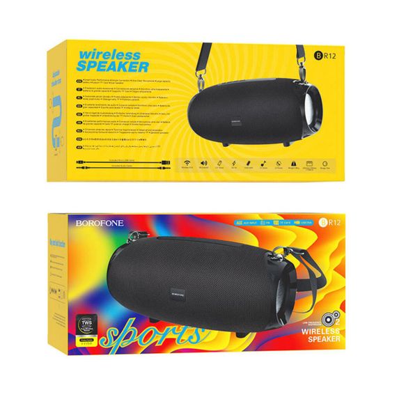 Портативна колонка BOROFONE BR12 Amplio sports wireless speaker Black | Зображення 2