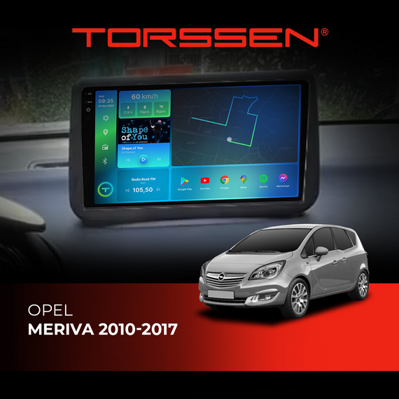 Штатна магнітола Torssen 2K DTS Opel Meriva 2010-2017 F9432 4G Carplay DSP