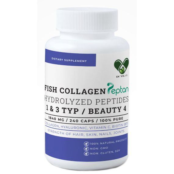Коллаген En`vie Lab Fish Collagen Complex 4 (1&3 TYPE) 1840 mg 240 Caps