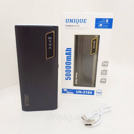 Повербанк портативний для телефону, Power bank легкий, Повербанк з вбудованим ліхтариком HJ-52 | Зображення 4