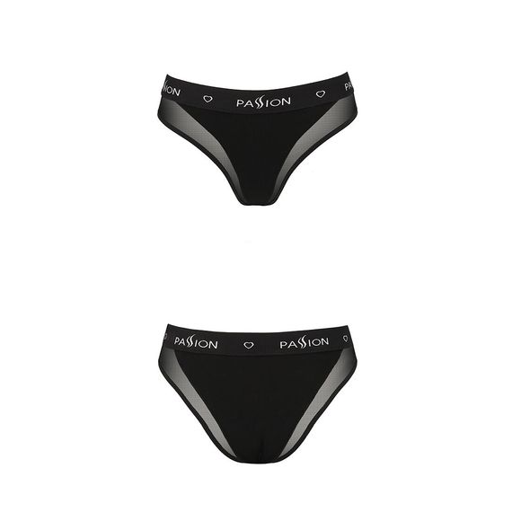 Трусики з прозорою вставкою Passion PS002 PANTIES M, black | Зображення 4