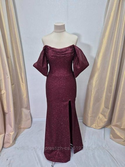 Бордова випускна (вечірня сукня) | Зображення 1
