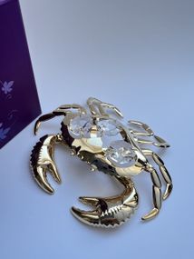 Кришталева мініатюра ручної роботи зі стразами Swarovski: Глибоководний краб, 9 см