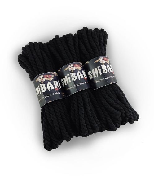 Бавовняна чорна мотузка для шібарі Feral Feelings Shibari Rope, 8м | Зображення 1