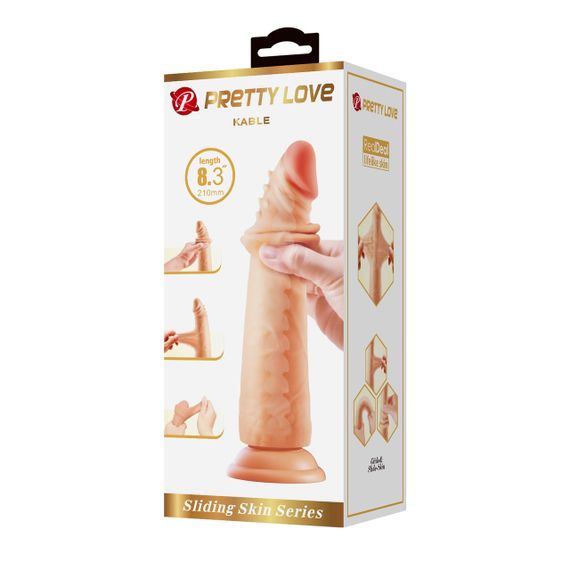 Фалоімітатор Baile KABLE 8.3(210mm) Sliding Skin Series TPR / ABS, Bendable Sex Aura | Зображення 1