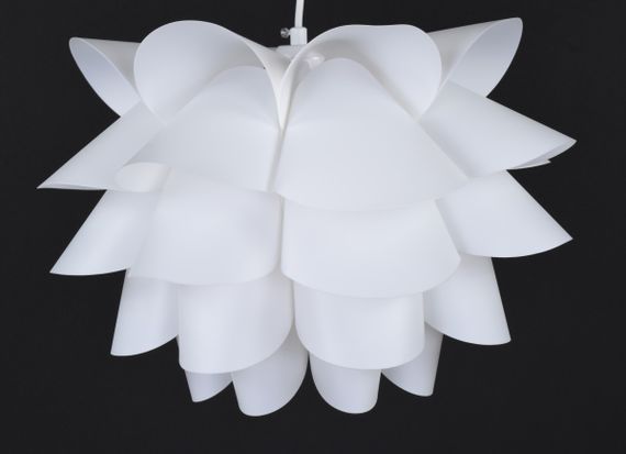 Люстра підвісна на 1 лампочку 27928 Білий 30-170х40х40 см. | Зображення 7