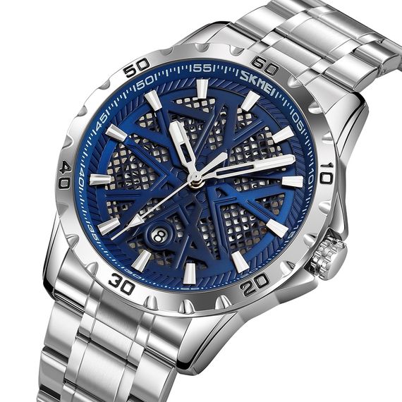 Чоловічий годинник Skmei 9337SIBU Silver-Blue | Зображення 1